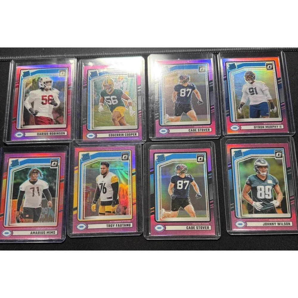 2024 Panini Donruss-Rated Rookie Optic Pink Prizm Rookie Lot 62 Cards